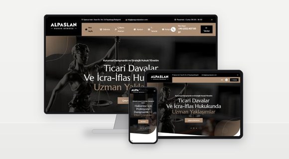 Özgür Alpaslan Hukuk Bürosu projesinin ekran görüntüleri