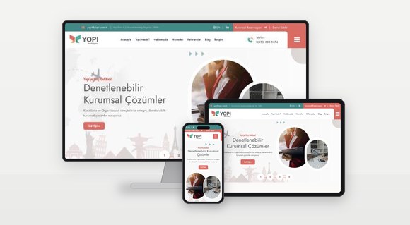 Yopi Travel A.Ş. kurumsal konaklama ve organizasyon sitesi masaüstü, tablet ve mobil ekranlarda